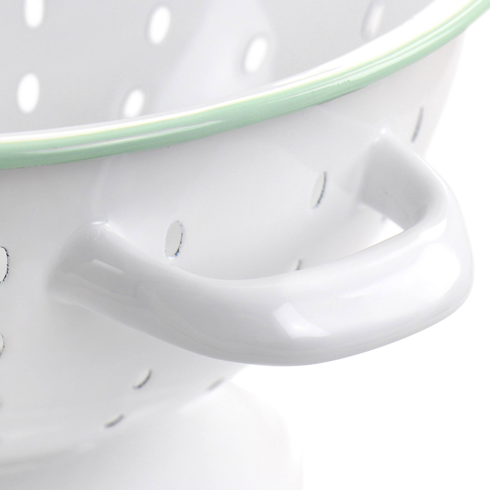 Martha Stewart 5qt. White Enamel on Steel Colander